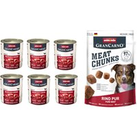 animonda våtfoder hund + 80 g Gran Carno Meat Chunks Medium/Maxi på köpet - 6 x 800 g GranCarno Original Adult Köttcocktail