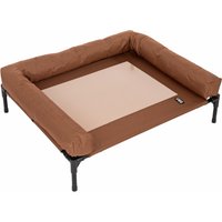 Canapé TIAKI Sun Cream pour chien - taille L : L 91 x l 76 x H 18 cm (crème / brun)