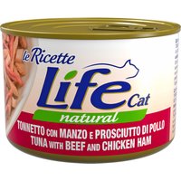 Life Cat "Le Ricette" 4 x 150 g - Atum, carne de vaca, fiambre