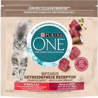 PURINA ONE Sans céréales Chat stérilisé bœuf - 3 x 1,1 kg