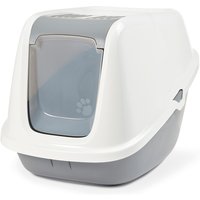 Maison de toilette Savic Nestor Giant pour chat - blanc / gris froid