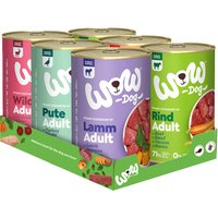 WOW Adult 12 x 400 g Alimento umido per cane - Mix.: 4x Manzo, 2x Salmone, 2x Tacchino, 2x Selvaggina, 2x Agnello