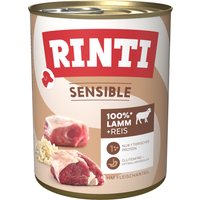 Lot économique RINTI Sensible 12 x 800 g pour chien - agneau, riz