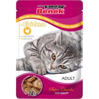 Lot Super Benek Super Chunks 48 x 100 g pour chat - poulet en sauce
