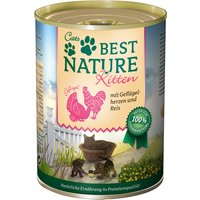 Best Nature Kitten 6 x 400 g pour chaton - cœurs de volaille, riz