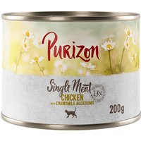 Purizon Single Meat 6 x 200 g - Kyckling med kamomillblommor