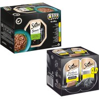Barquettes Sheba 48 x 85 g + Sheba Perfect Portions 48 x 37,5 g : 15 % de remise ! - Sauce Collection (lapin, truite, poulet, dinde) + Terrine de luxe - poulet (48 x 37,5 g)
