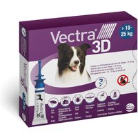 Vectra 3D Solution spot-on pour les chiens de 10 à 25 kg - 6 pipettes de 3,6 ml