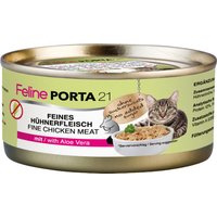 Feline Porta 21 24 x 156 g en latas para gatos - Pack Ahorro - Pollo con aloe (sin cereales)