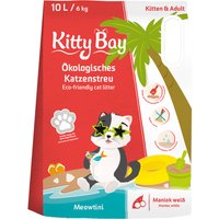 3x 10 l Litière écologique Meowtini KittyBay manioc blanc pour chat