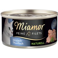 Miamor Feine Filets Naturelle 6 x 80 g comida húmida para gatos - Atum Skipjack