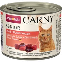 6x200g Senior bœuf, cœurs de dinde Animonda Carny - Pâtée pour chat