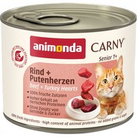 animonda Carny Senior 6 x 200 g - Nötkött & kalkonhjärta