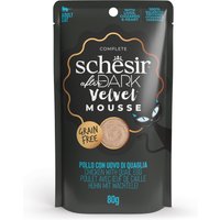 Schesir After Dark Velvet Mousse 12 x 80 g pour chat - poulet, œuf de caille