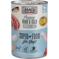 MAC's Puppy Superfood 6 x 400 g - Kyckling och kalvkött