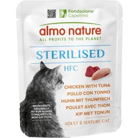 Almo Nature HFC Sterilised 6 x 50 g pour chat - poulet et thon
