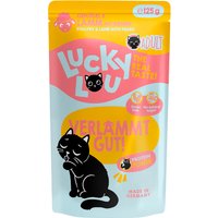 Ekonomipack: Lucky Lou Adult 48 x 125 g - Fjäderfä & lamm