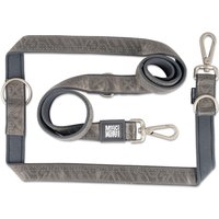 Max & Molly multifunktionskoppel - Matrix 2.0, stone - Storlek M: 200 cm långt, 25 mm brett