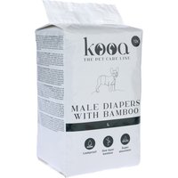 kooa mannelijke hondenluiers met bamboe maat M 40-53cm 12 stuks hond — afbeelding 1