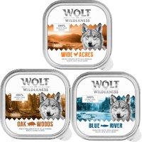 24x300g Wolf of Wilderness Adult lot mixte : sanglier, poulet, poisson Nourriture humide pour chien