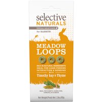 Voordeelpakket: 2x80g Selective Naturals Meadow Loops voor konijnen