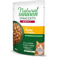 44x85g Natural Trainer Straccetti Adult Lamelles en sauce poulet pâtée pour chat