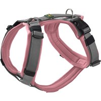 HUNTER Maldon sele - rosa/grå - Storlek M: 53 - 71 cm bröstomfång, B 25 mm