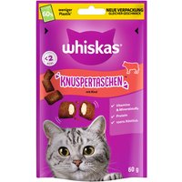Whiskas Snacks Crocantes - Snacks crocantes de vaca (8 x 60 g)