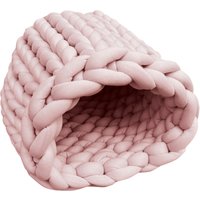 Aumüller flätad kattgrotta grovstickad - Rosé