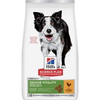 Multipack risparmio! 2 x Hill's Science Plan Crocchette per cani - 2 x 14 kg Senior Vitality Medium Mature Adult 7+ con Pollo