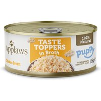 Applaws Puppy Taste Toppers i buljong 6 x 156 g - Kycklingbröst
