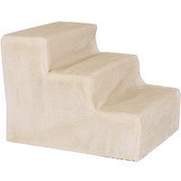 Lionto husdjurstrappa med plyschöverdrag - beige: L 46 x B 36 x H 34 cm