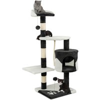 Lionto Arbre à chat, 112cm noir/blanc pour chats