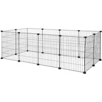 Lionto fristående bur i metall - L 144 x B 74 x H 46 cm