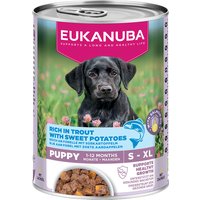 Eukanuba Puppy Rich in öring med sötpotatis - 6 x 400 g
