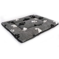 Vetbed® coussin polaire pour box de transport gris avec pattes 122x76x5cm chien