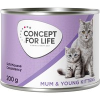 Concept for Life Mum & Young Kittens Mousse - NY: 6 x 200 g