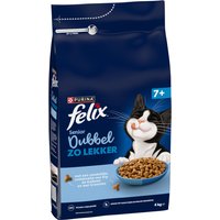 4 kg Felix Senior Doublement délicieux poulet et dinde nourriture pour chat sèche