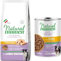 12 kg Natural Trainer + 2 x 400 g passande våtfoder på köpet! - Mature Medium kyckling + Pate Medium & Maxi Mature kyckling