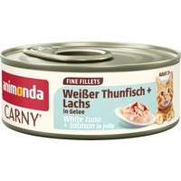 animonda Carny Adult Fine Fillets i gelé 12 x 60 g - Vit tonfisk & lax
