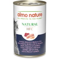 Almo Nature HFC 6 x 140 g - Tonfisk, kyckling & skinka