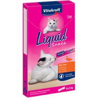 Vitakraft Cat Liquid Snack com pato e ß-glucanos - Pack económico: 24 x 15 g