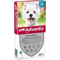 6 Pipetten Advantix® 100/500 voor honden van 4-10kg - NL