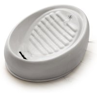 Fontaine à eau Lucky-Kitty en céramique 1,5 L pour chat et petit chien - fontaine grise