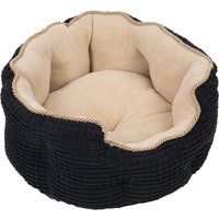 Panier Chat Lavable Coussin réversible L45xl45xH20cm Noir/Beige Panier Cozy Kingdom