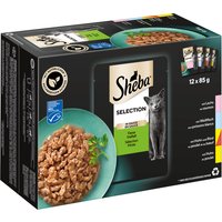 48x85g Selection in Sauce Fijne veelvoud Sheba Kattenvoer