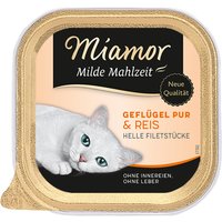 Lot Miamor Milde Mahlzeit 24 x 100 g pour chat - volaille pure, riz