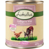 Lukullus Junior 6 x 800 g pour chiot - volaille, gibier