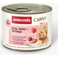 12x200g Adult dinde, poulet, crevettes Animonda Carny - Pâtée pour chat