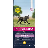 15 kg + 3 kg på köpet! 18 kg Eukanuba Adult och Puppy - Puppy Large Breed Chicken